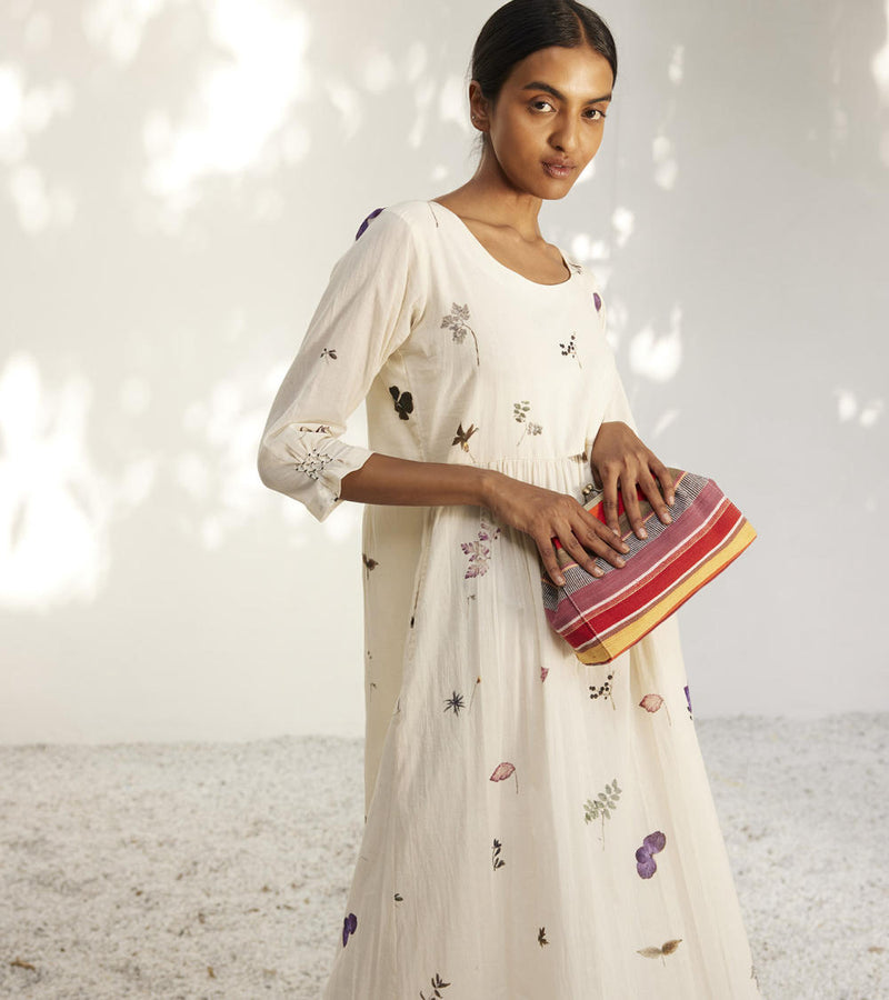Botanical dress Dress by Khara Kapas in white for women in Singapore
