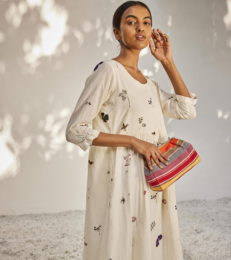 Botanical dress Dress by Khara Kapas in white for women in Singapore