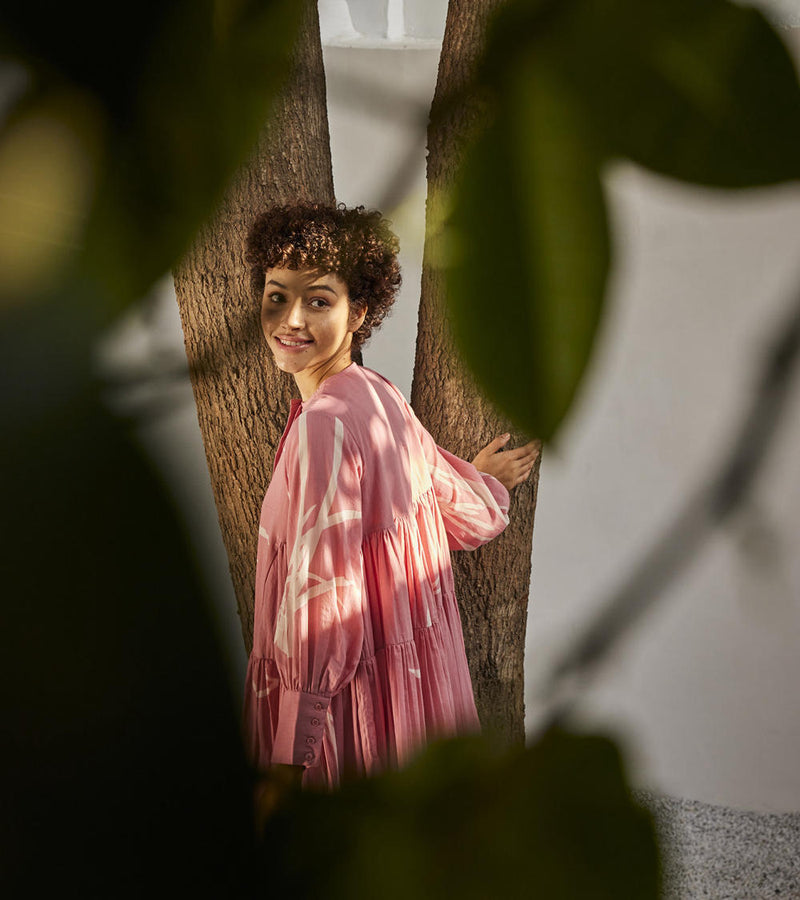 Daffodil dress Dress by Khara Kapas in pink for women in Singapore