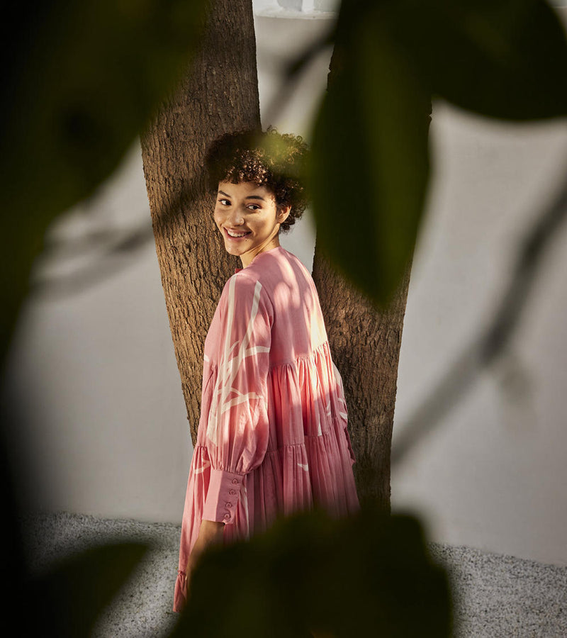 Daffodil dress Dress by Khara Kapas in pink for women in Singapore