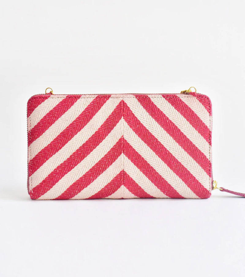Stripe-it-red Clutch Bags by Khara Kapas for women in Singapore