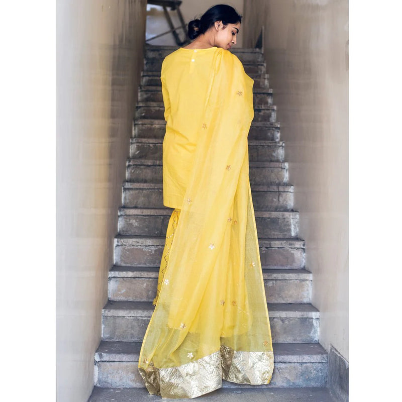 AMEERA (Sharara-Yellow) (set of 3) Kurta Sets by TOKREE for women in Singapore