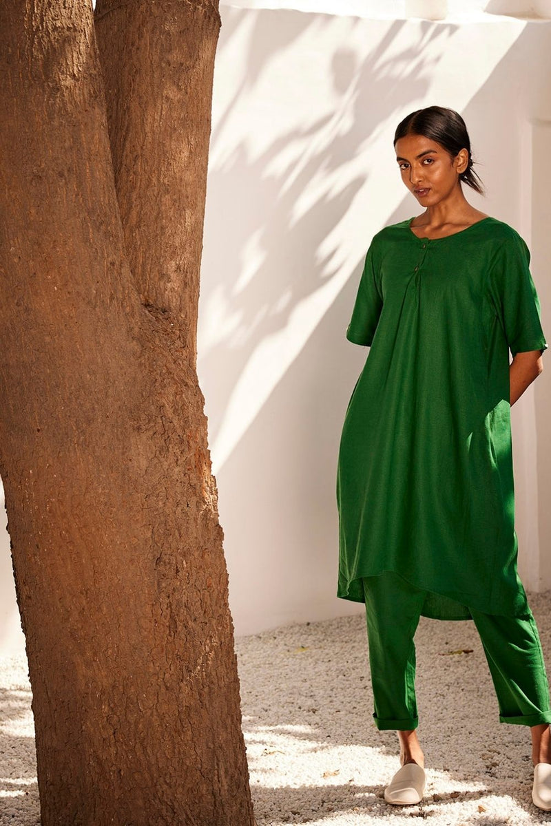 Engraved co-ord set Co-ord Set by Khara Kapas in green for women in Singapore