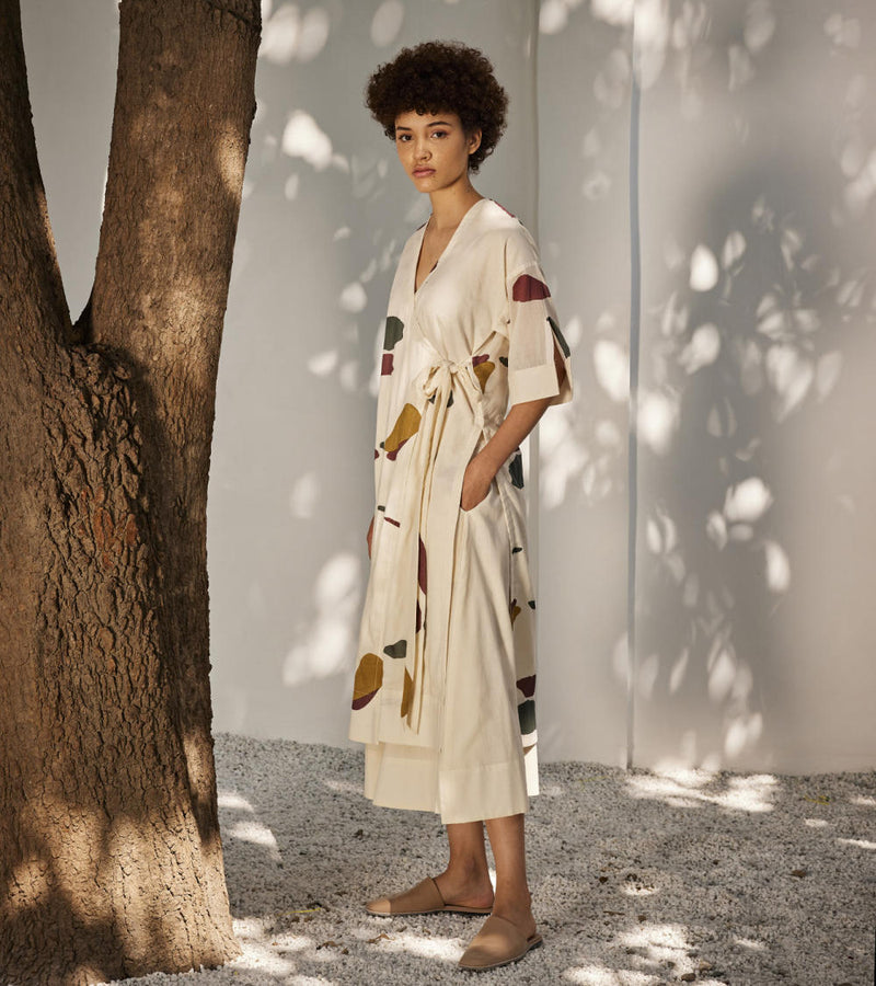 Lost dreams co-ord set Co-ord Set by Khara Kapas in ecru for women in Singapore
