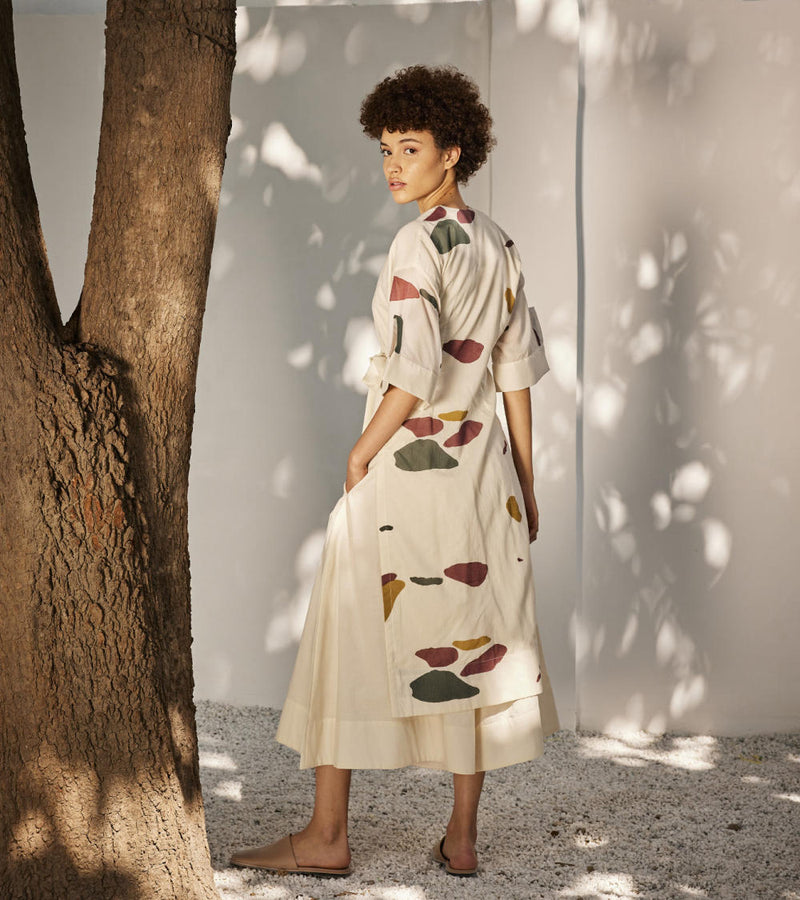 Lost dreams co-ord set Co-ord Set by Khara Kapas in ecru for women in Singapore