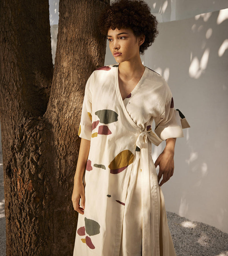 Lost dreams co-ord set Co-ord Set by Khara Kapas in ecru for women in Singapore