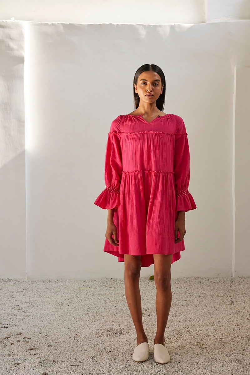 Sweet melody dress Dress by Khara Kapas in pink for women in Singapore