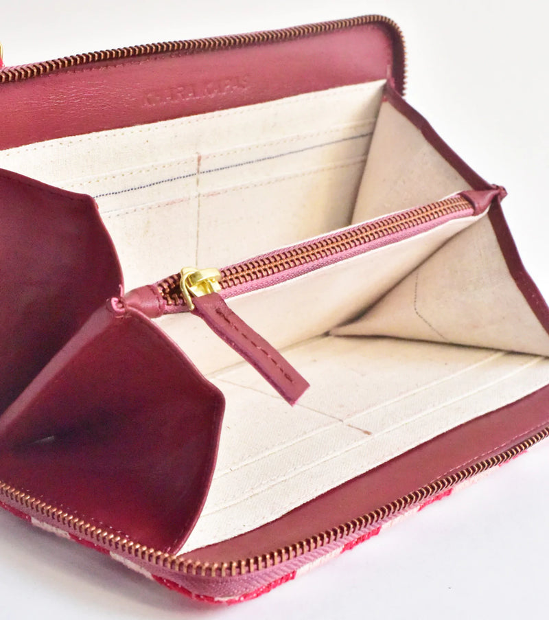 Stripe-it-red Clutch Bags by Khara Kapas for women in Singapore