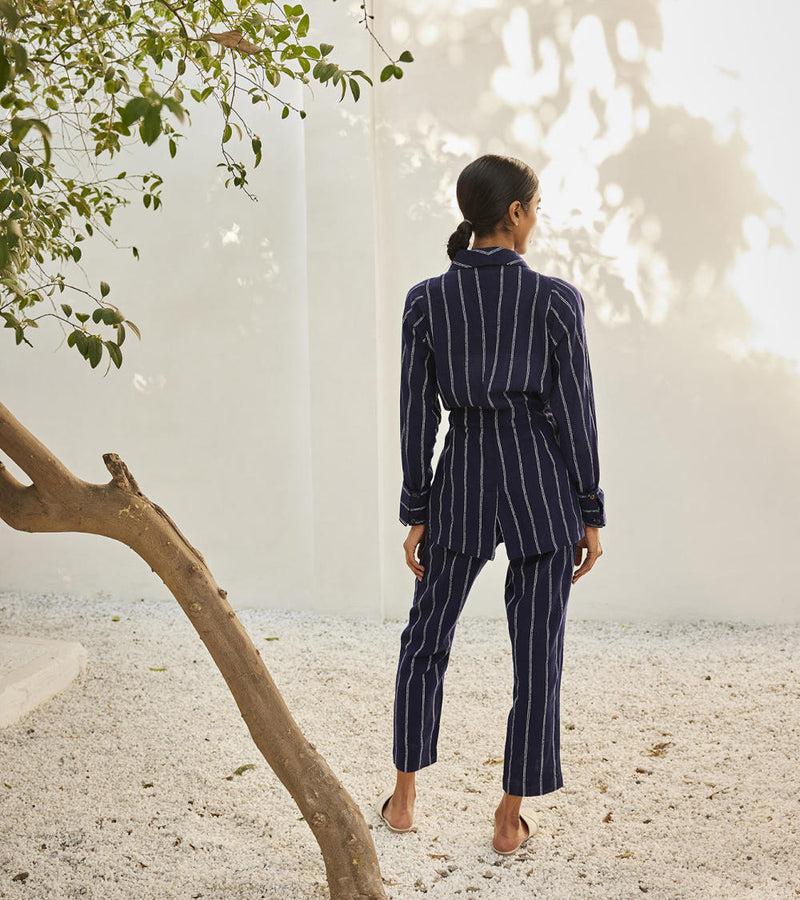 Talk to me co-ord set Co-ord Set by Khara Kapas in blue for women in Singapore