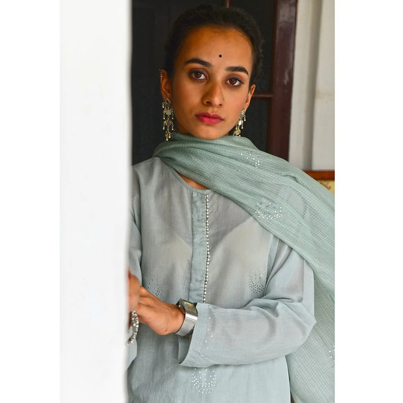 BEHROZE CHAAND (Set of 3-Sea Foam) Dress by TOKREE for women in Singapore