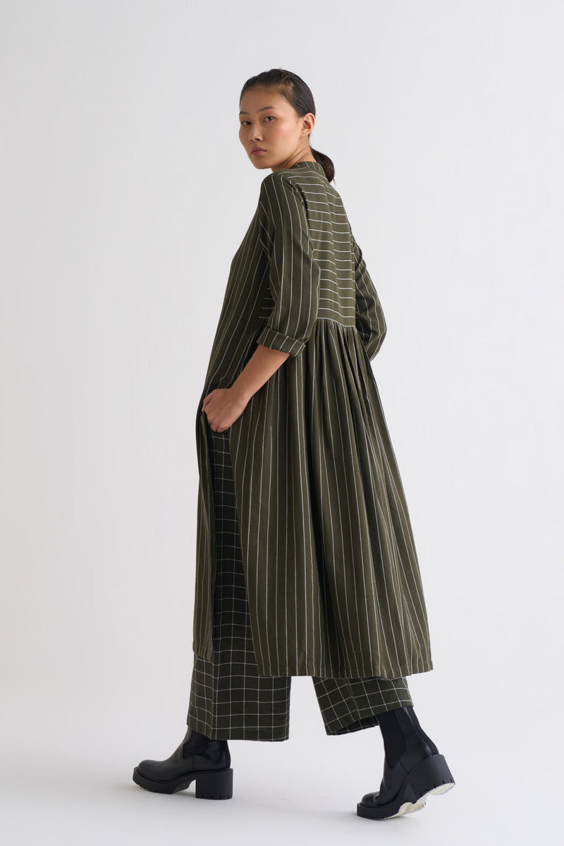 Back Gather Jacket Co ord - Olive Co-ord Set by THREE for women in Singapore