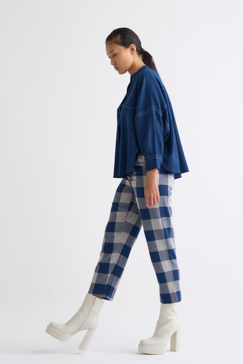 Bat Sleeve Top Co-ord - Navy Co-ord Set,Bottoms,Top & Tunics by THREE for women in Singapore