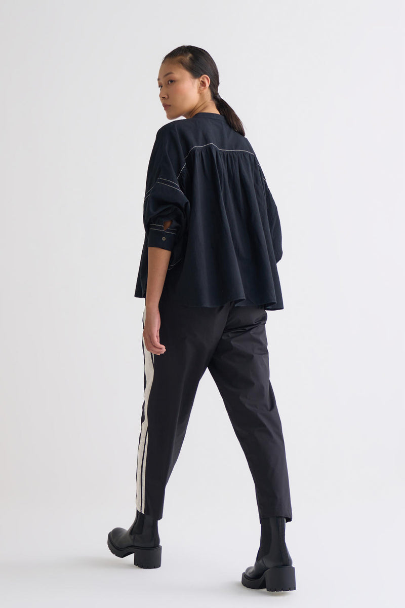 Bat Sleeve Top Co ord - Black Co-ord Set,Top & Tunics by THREE in black color for women in Singapore