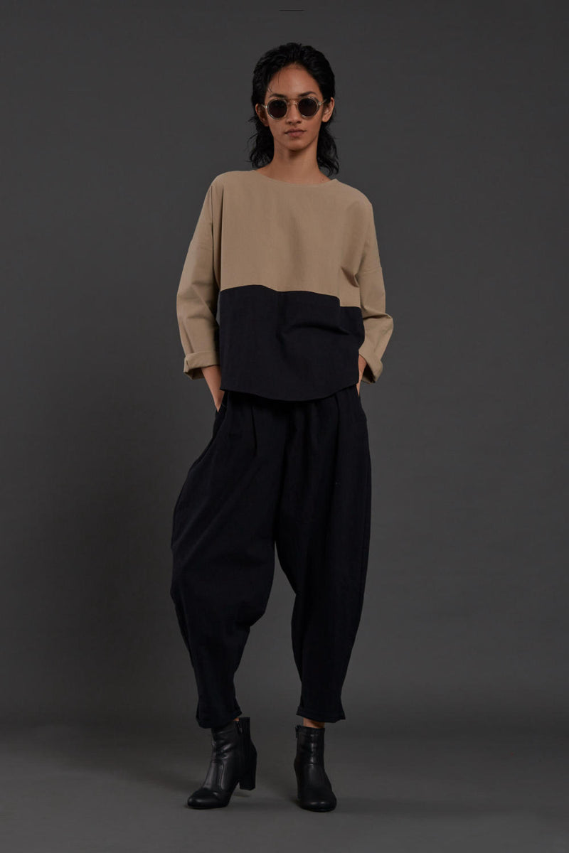 Beige & Black Rekin Set Co-ord Set by Mati for women in Singapore