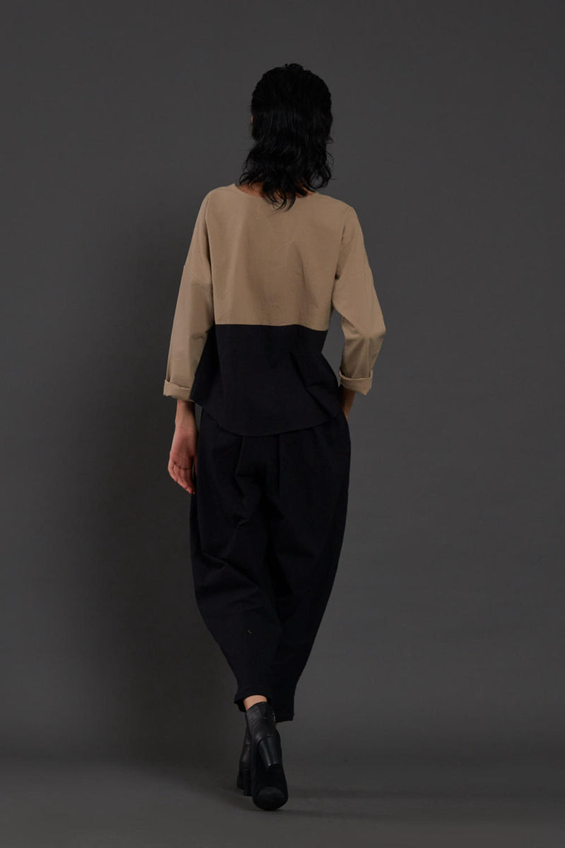 Beige & Black Rekin Set Co-ord Set by Mati for women in Singapore