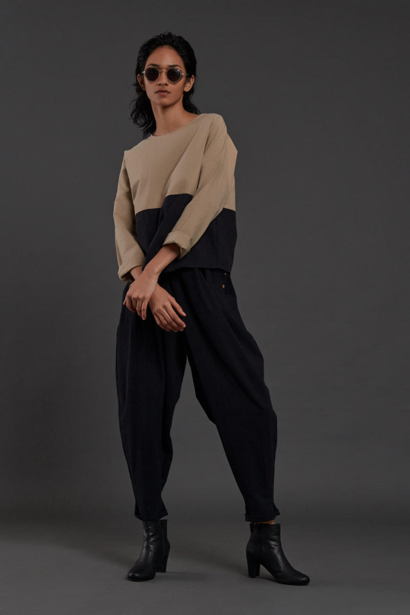 Beige & Black Rekin Set Co-ord Set by Mati for women in Singapore