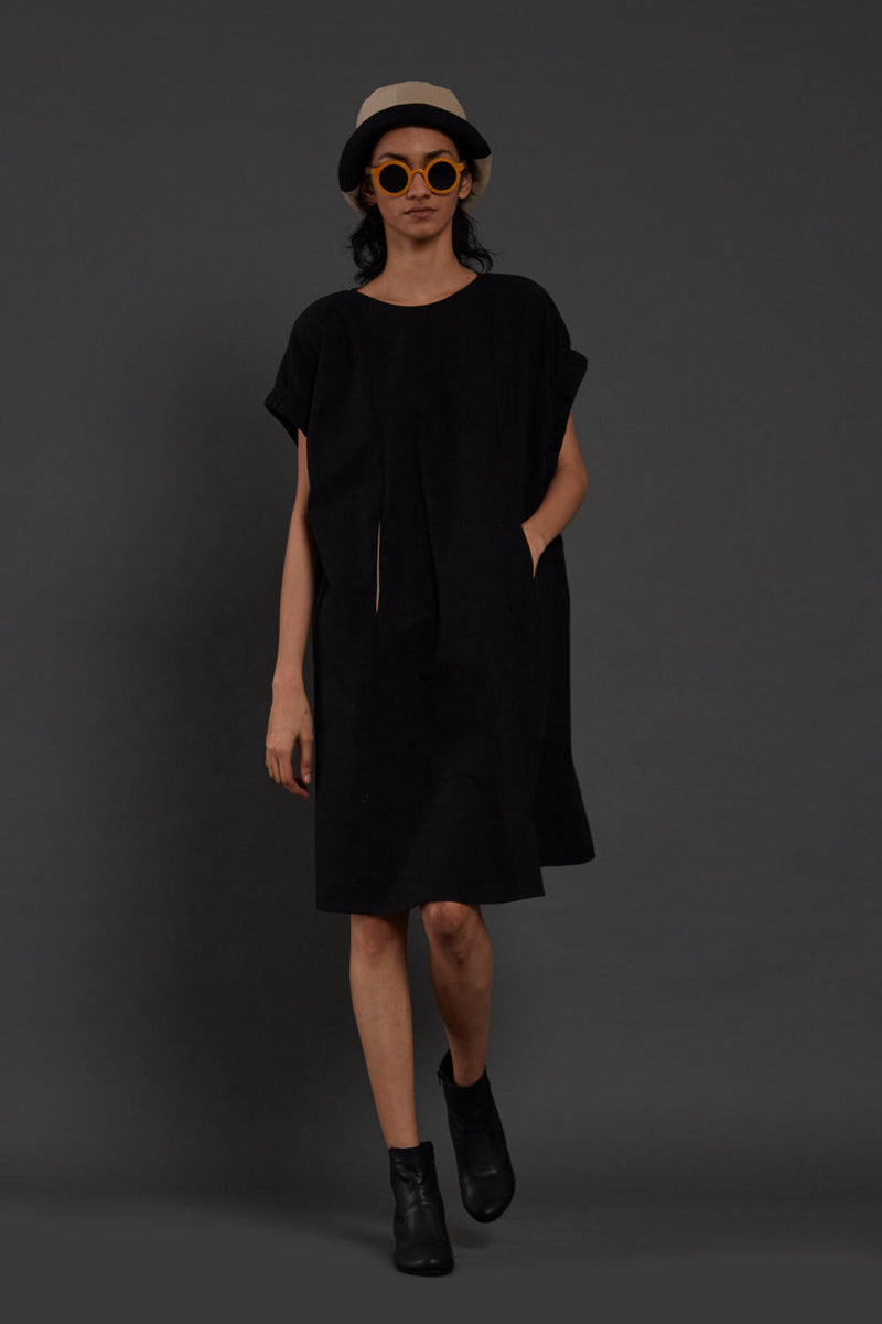 Black Pocket Dress Dress by Mati in black color for women in Singapore