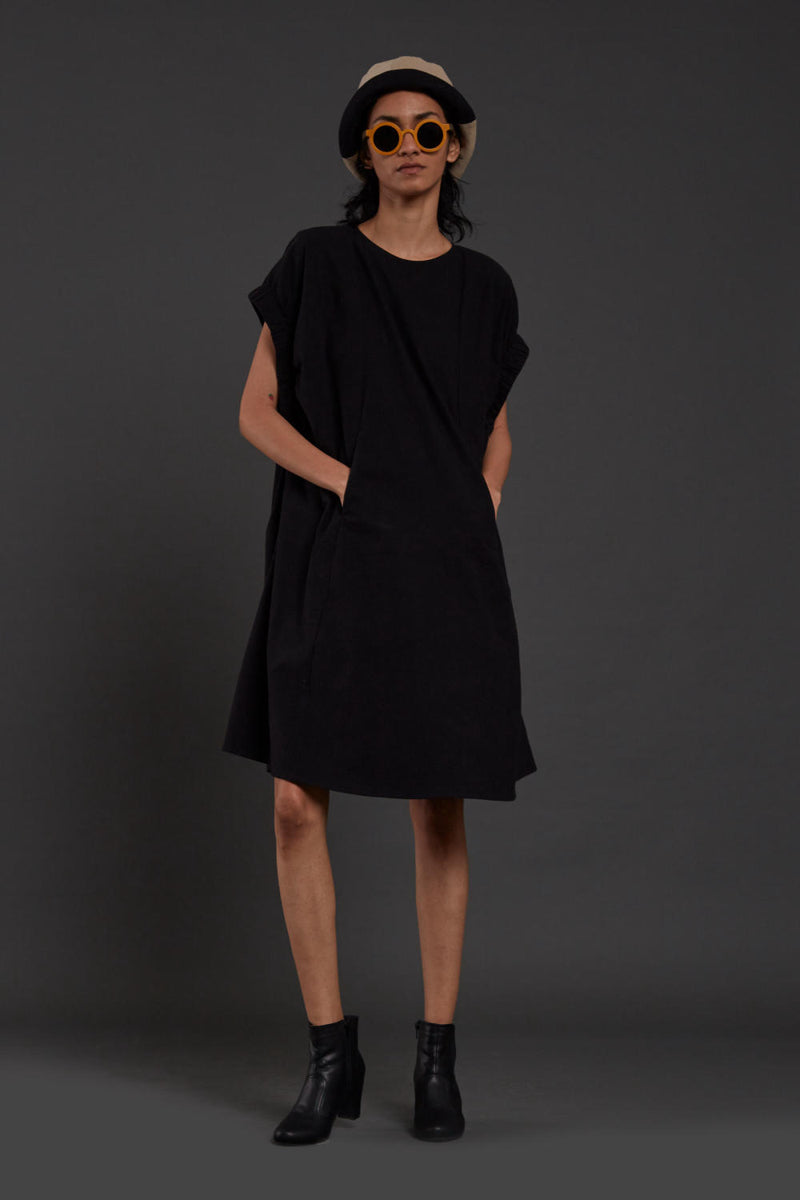 Black Pocket Dress Dress by Mati in black color for women in Singapore