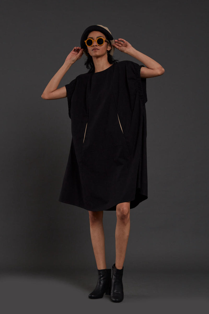 Black Pocket Dress Dress by Mati in black color for women in Singapore