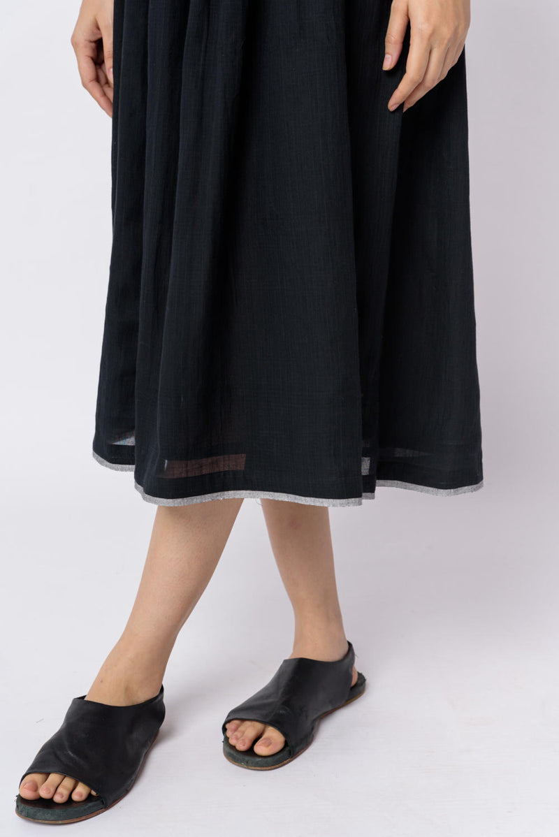 Black front tie - up dress - Black Dress by World of Crow in black color for women in Singapore