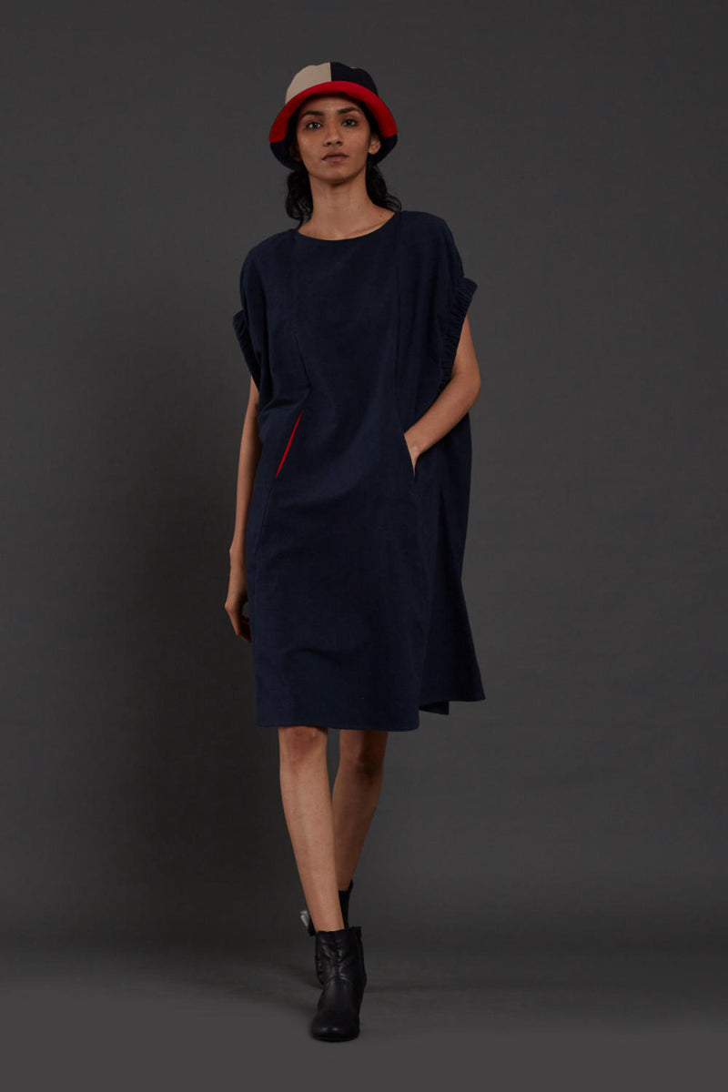 Navy Blue Pocket Dress Dress by Mati for women in Singapore