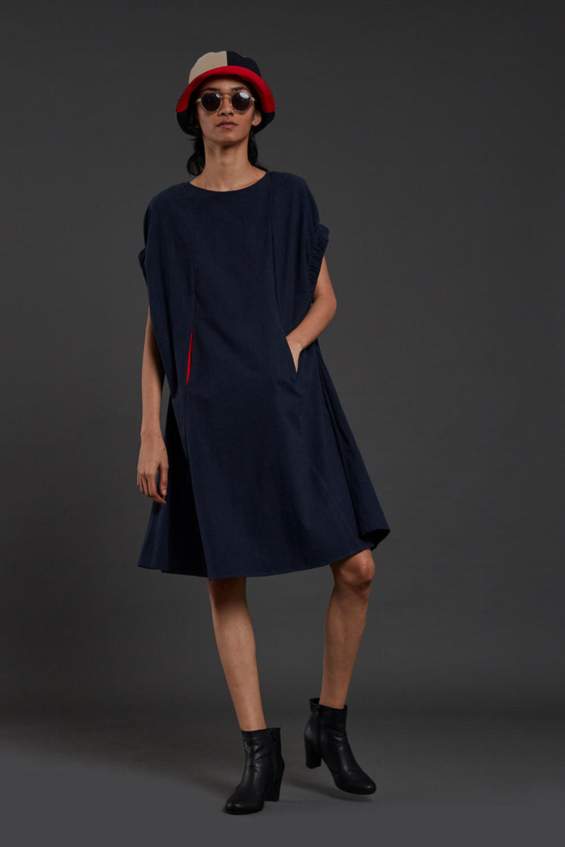 Navy Blue Pocket Dress Dress by Mati for women in Singapore