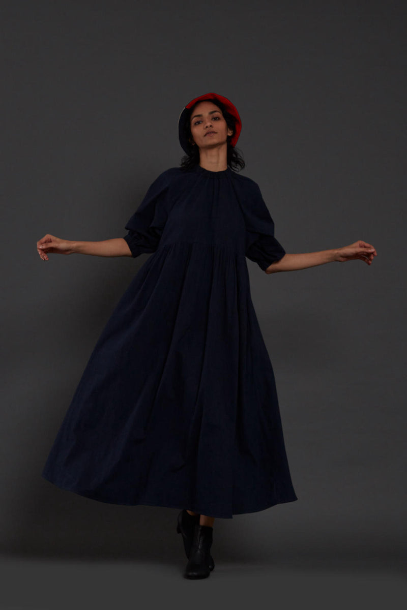Navy Blue Raglan Dress Dress by Mati for women in Singapore