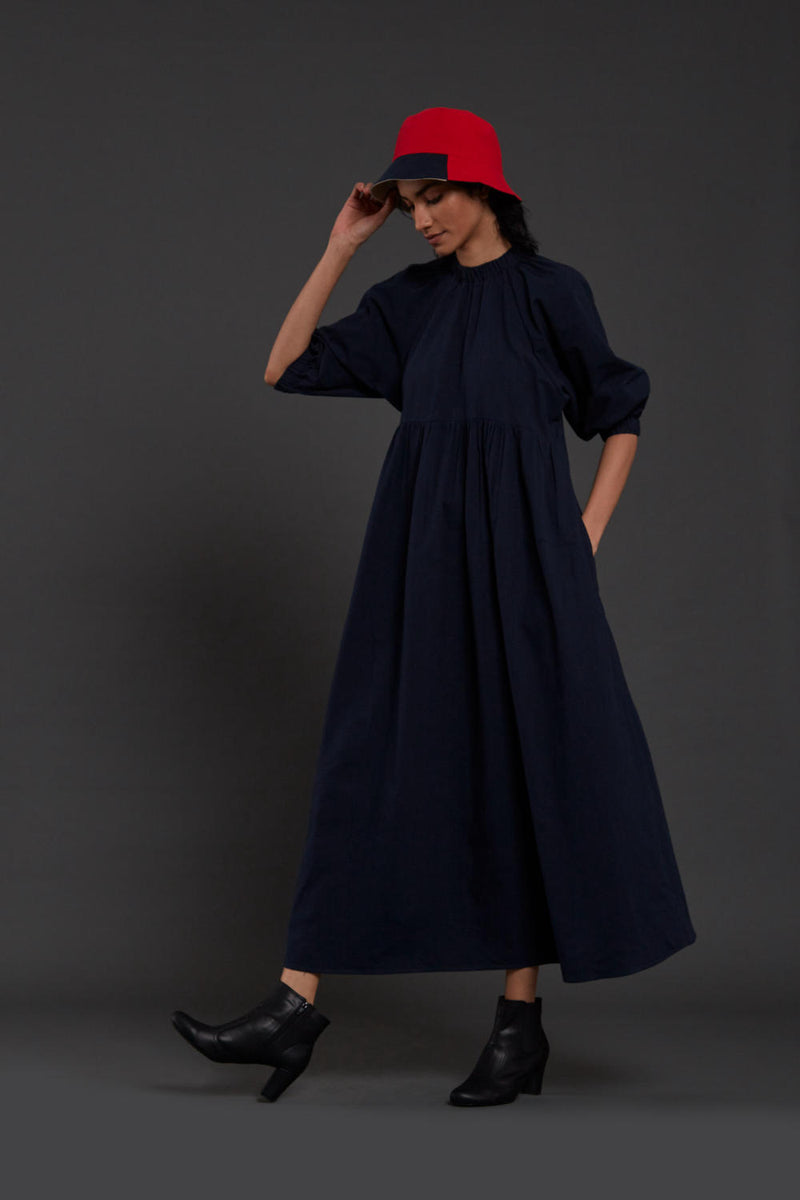 Navy Blue Raglan Dress Dress by Mati for women in Singapore