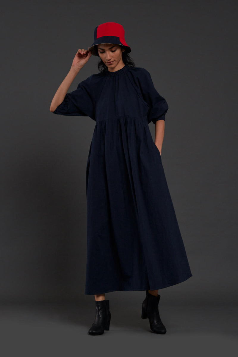 Navy Blue Raglan Dress Dress by Mati for women in Singapore