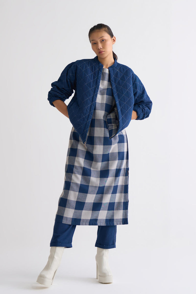 Bomber Jacket Co-ord - Navy Co-ord Set,Top & Tunics,Jackets & Overlays by THREE for women in Singapore