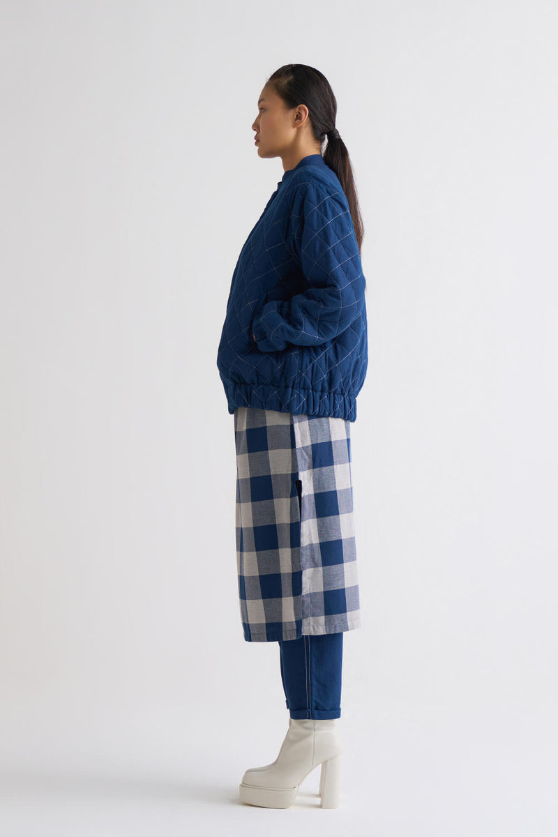 Bomber Jacket Co-ord - Navy Co-ord Set,Top & Tunics,Jackets & Overlays by THREE for women in Singapore