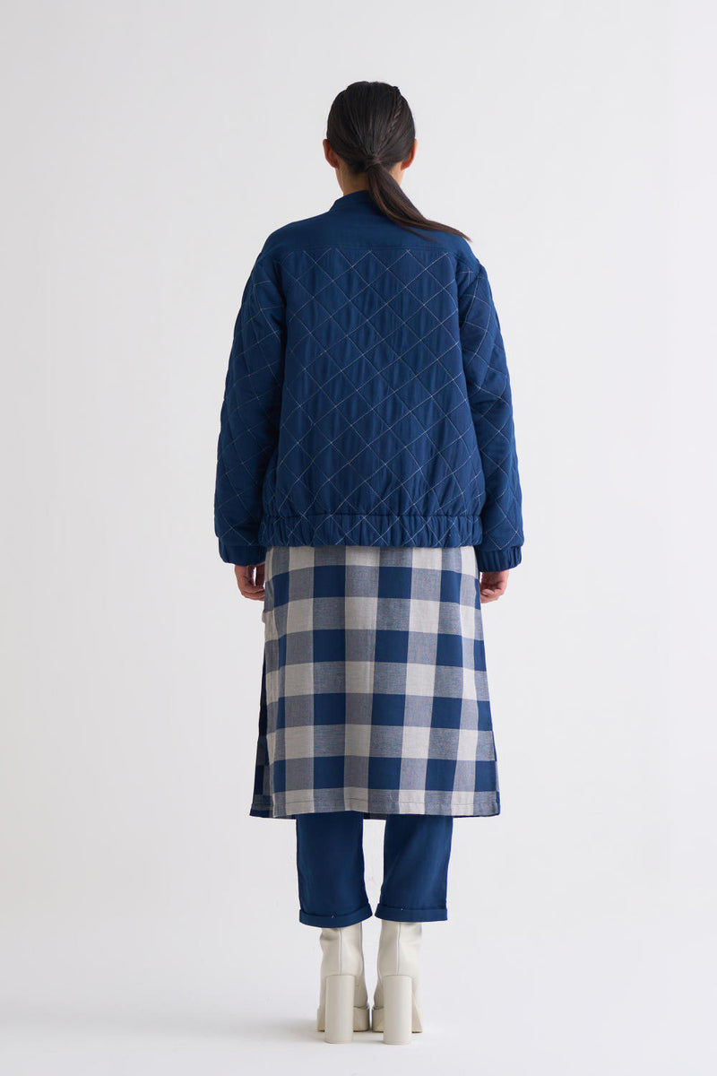Bomber Jacket Co-ord - Navy Co-ord Set,Top & Tunics,Jackets & Overlays by THREE for women in Singapore