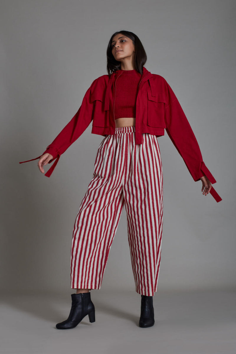 COVER SMOCKED RE SET - RED ( 3PCS) Co-ord Set by Mati for women in Singapore