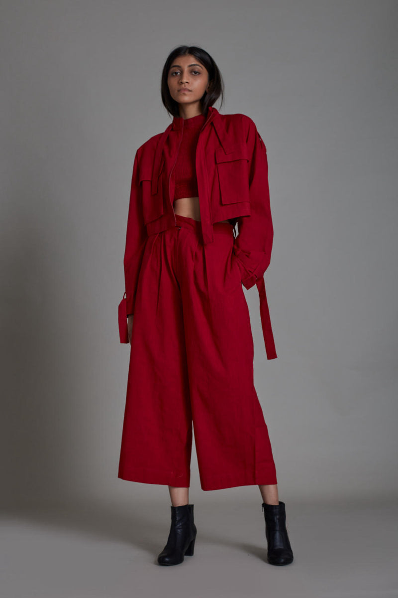 COVER SOLITAIRE SET - RED (SET OF 3) Co-ord Set by Mati for women in Singapore