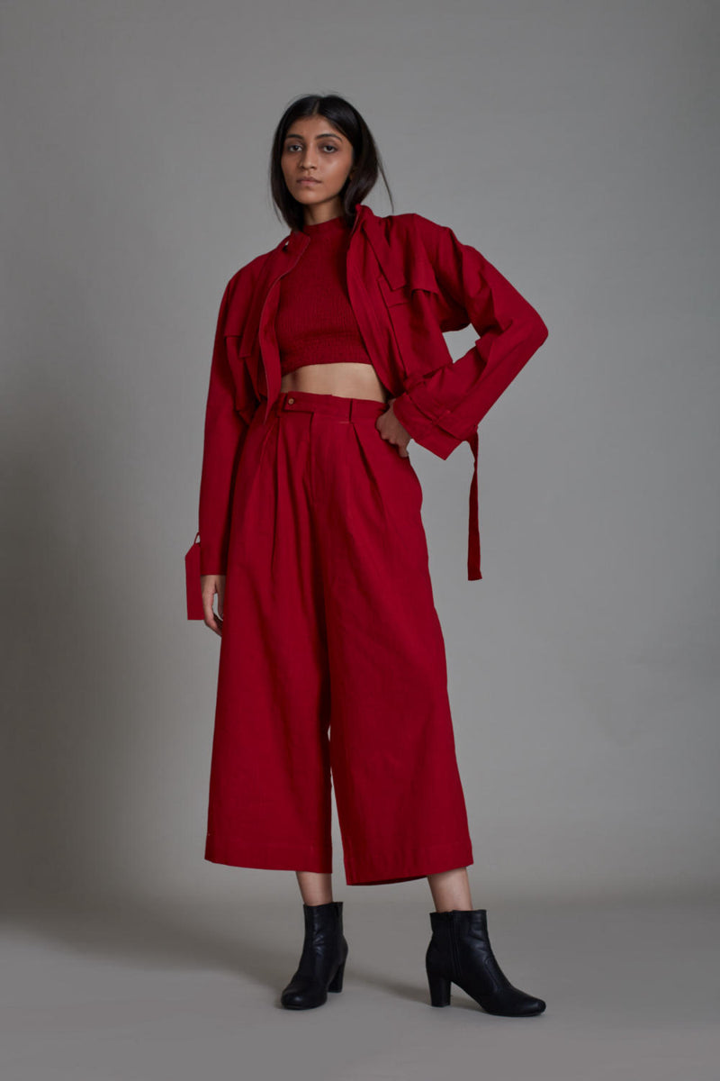 COVER SOLITAIRE SET - RED (SET OF 3) Co-ord Set by Mati for women in Singapore