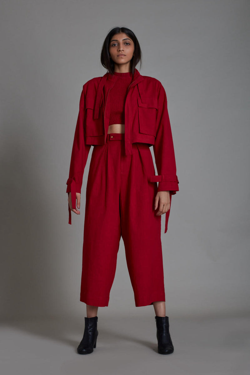 COVER SOLITAIRE SET - RED (SET OF 3) Co-ord Set by Mati for women in Singapore