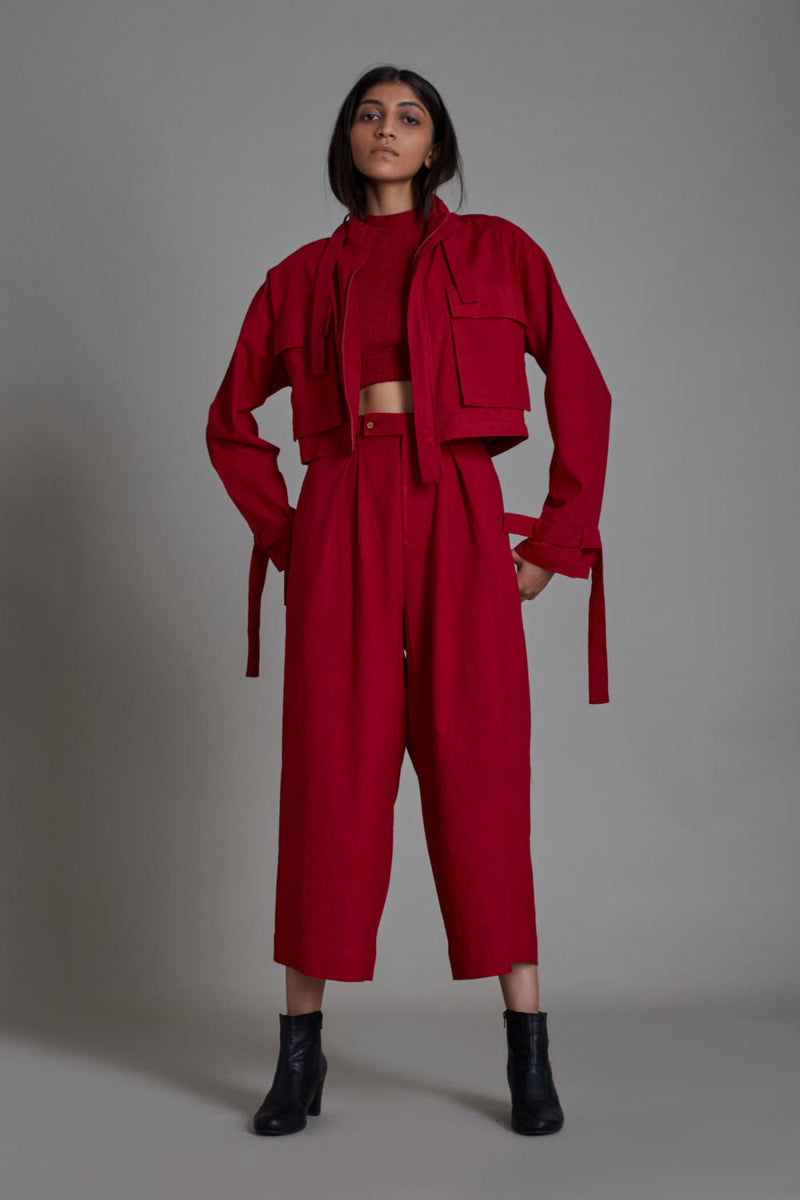 COVER SOLITAIRE SET - RED (SET OF 3) Co-ord Set by Mati for women in Singapore