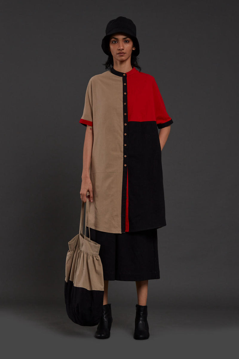 Colour Block Co-ord Set Co-ord Set by Mati in red color for women in Singapore