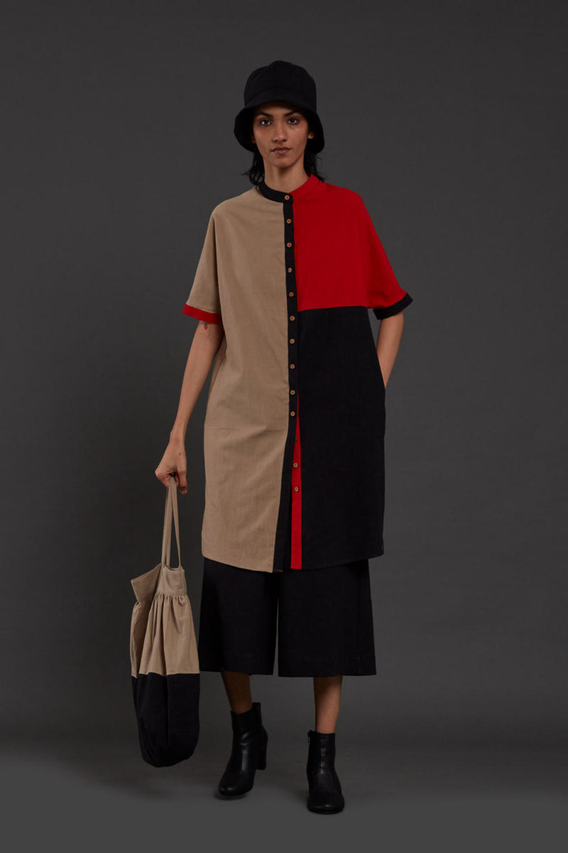 Colour Block Co-ord Set Co-ord Set by Mati in red color for women in Singapore