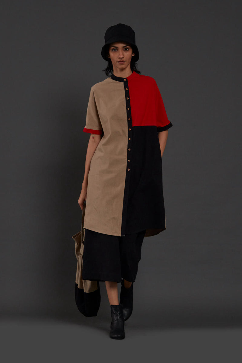 Colour Block Co-ord Set Co-ord Set by Mati in red color for women in Singapore