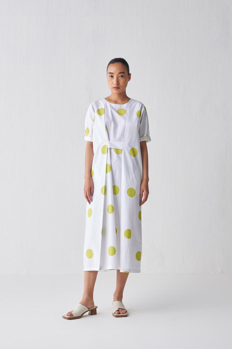 KNIFE PLEAT DRESS Dress by THREE in white color for women in Singapore