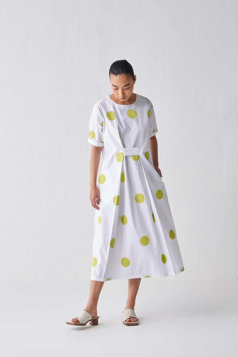 KNIFE PLEAT DRESS Dress by THREE in white color for women in Singapore