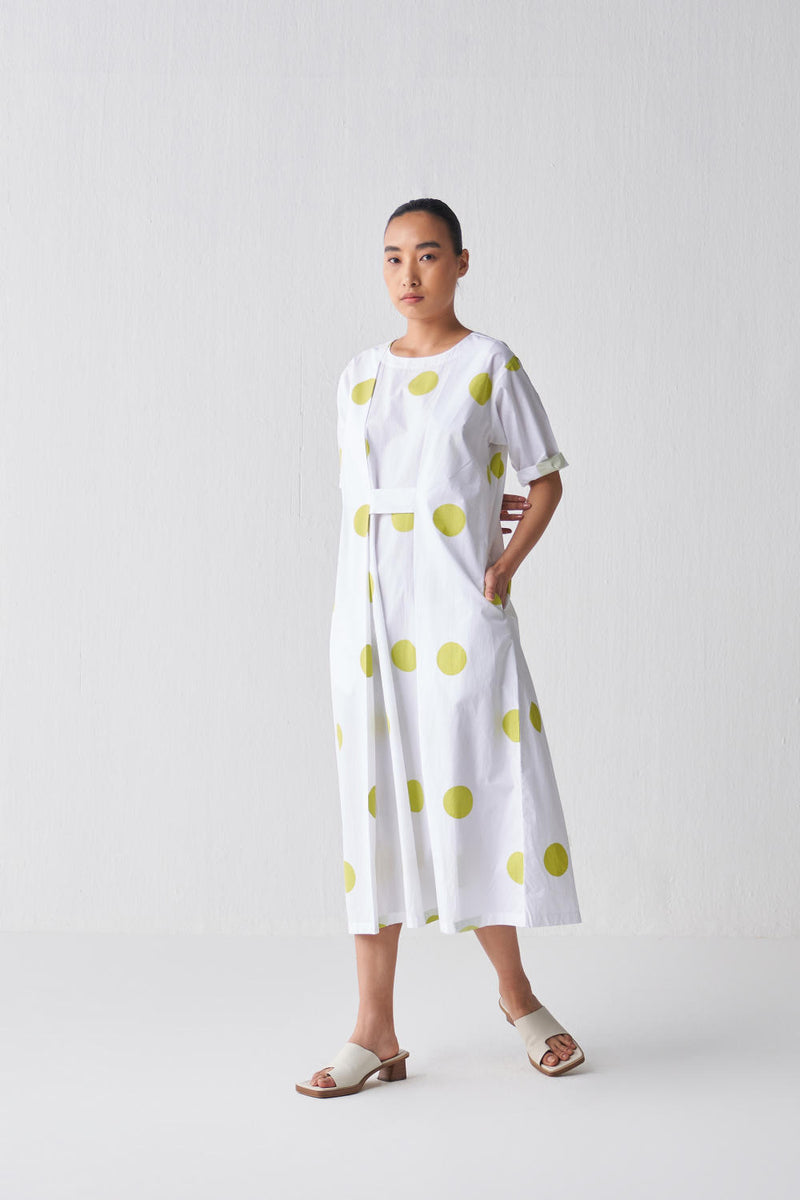 KNIFE PLEAT DRESS Dress by THREE in white color for women in Singapore