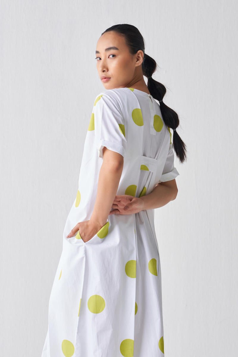 KNIFE PLEAT DRESS Dress by THREE in white color for women in Singapore