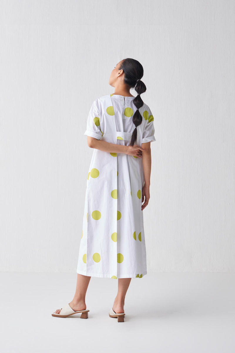 KNIFE PLEAT DRESS Dress by THREE in white color for women in Singapore