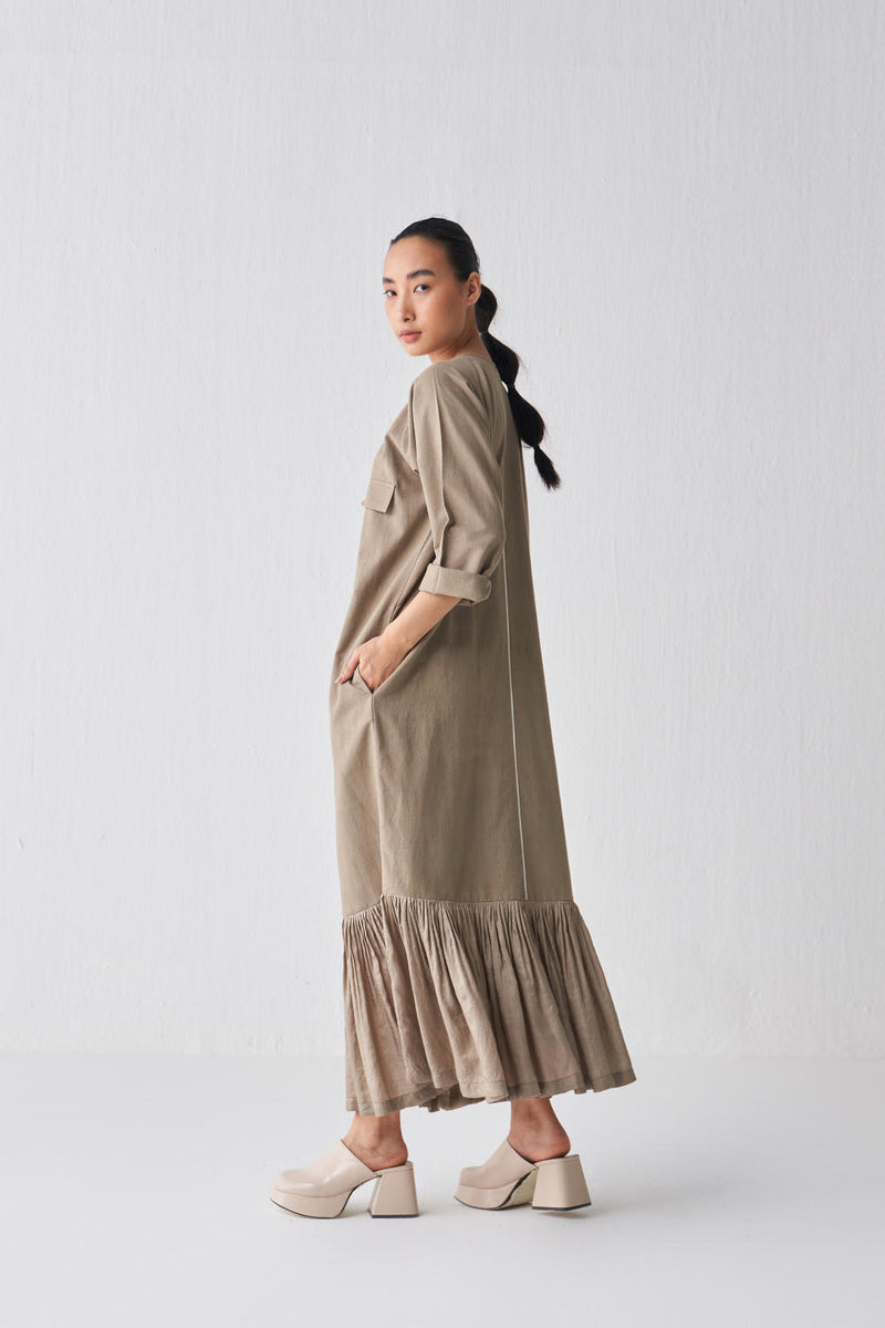 GATHER HEM DRESS Dress by THREE for women in Singapore