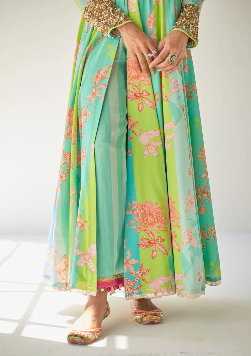 FEROZY ORCHID ANARKALI SET Kurta Sets by Rajiramniq for women in Singapore