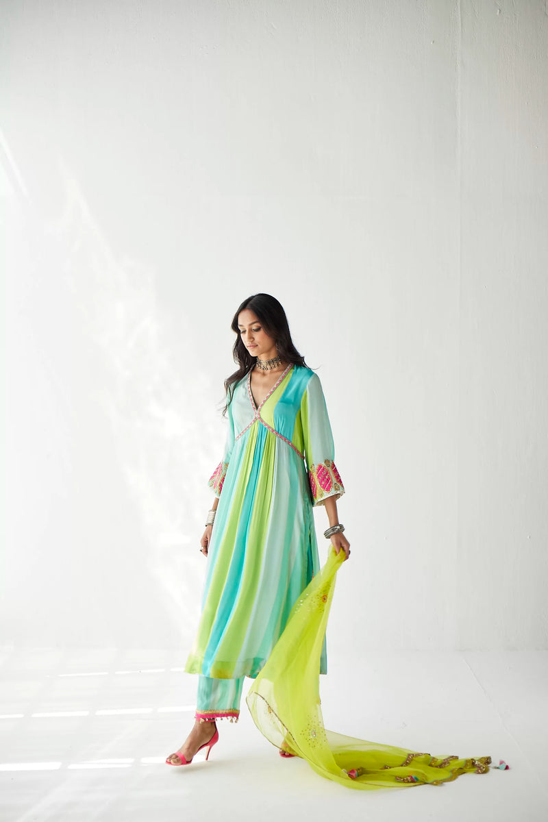 FEROZY BELL SLEEVE KURTA SET Kurta Sets by Rajiramniq for women in Singapore