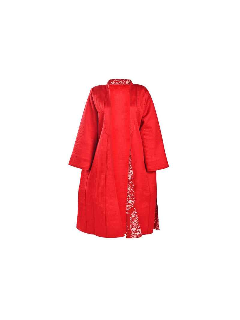 LAAL PARI Jackets & Overlays by TOKREE in red color for women in Singapore