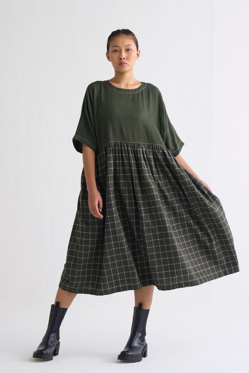 Dolman Dress Co-ord - Olive Dress,Co-ord Set by THREE for women in Singapore